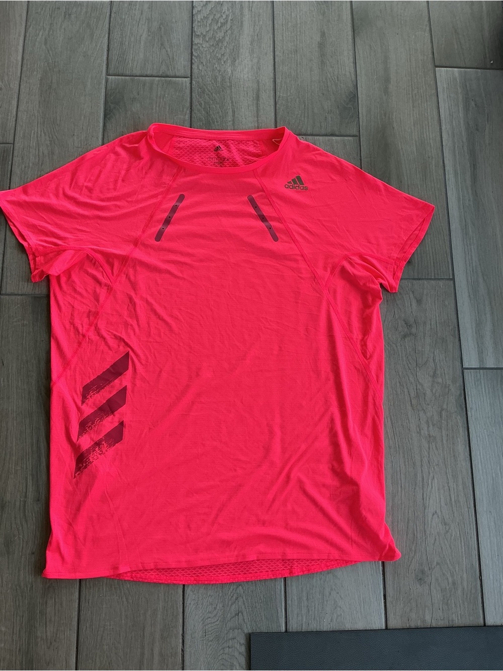 adidas Men’s Neon Pink Short-Sleeve Training Tee